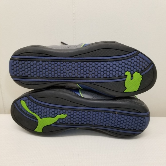 Puma 6.5 Sneakers Running Shoes Gray Blue Lime - Picture 5 of 8